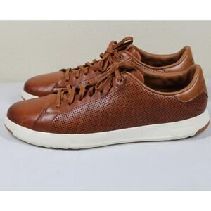 Cole Haan Grand Pro Shoes Sneaker Mens 13M Brown Leather Lace Up